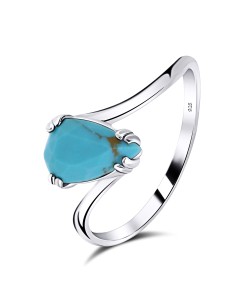 Blue Turquoise Silver Rings NSR-2473